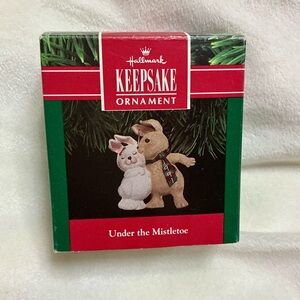 Hallmark Keepsake Ornament Box - Red and Green “under the mistletoe “